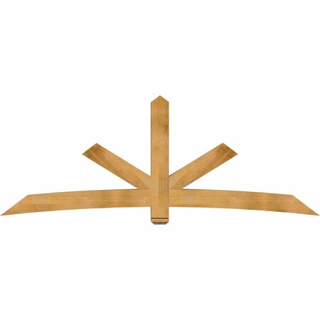 Ekena Millwork Alberta Rough Sawn Timber Gable Bracket, Western Red Cedar, 108"W x 40"H x 6"D x 6"F, 9/12 Pitch GBW108X40X0606ALB00RWR